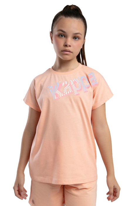 Kappa Kız Çocuk T-Shirt - 38284TW Somon - 1