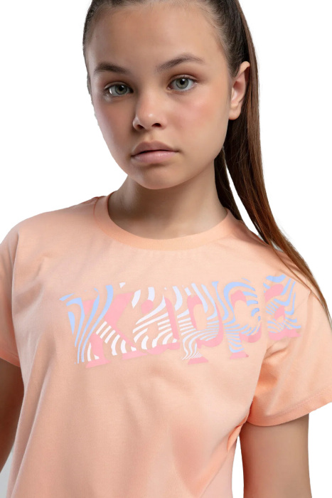 Kappa Kız Çocuk T-Shirt - 38284TW Somon - 2