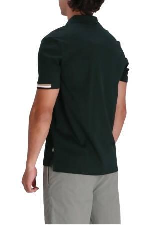 Kauçuk Logolu, Dar Kesim Polo T-Shirt - 50467113 Yeşil - Thumbnail