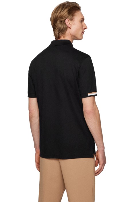 Kauçuk Logolu, Dar Kesim Polo T-Shirt - 50467113 Siyah