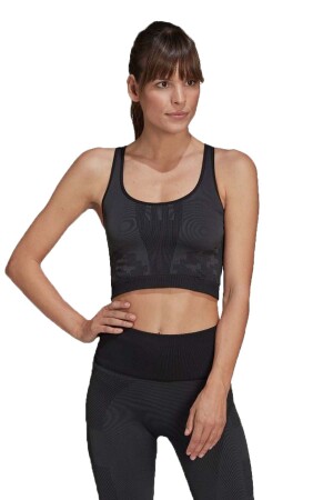 Kk Knit Top Kadın T-Shirt - HB1429 Siyah - EU-Adidas
