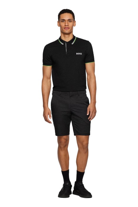 Kontrast Logolu, Pamuk Karışımlı Polo T-Shirt - 50469102 Siyah