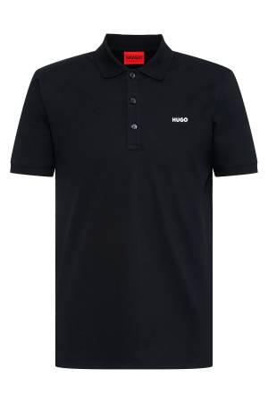 Kontrast Logolu Streç Pamuklu Polo T-Shirt - 50470547 Siyah - Thumbnail