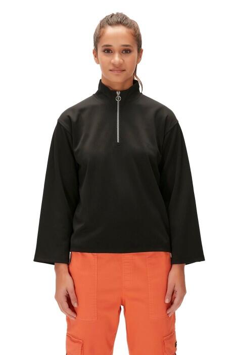 Lexi Half-Zip Kadın SweatShirt - 23.04.12.006 Siyah