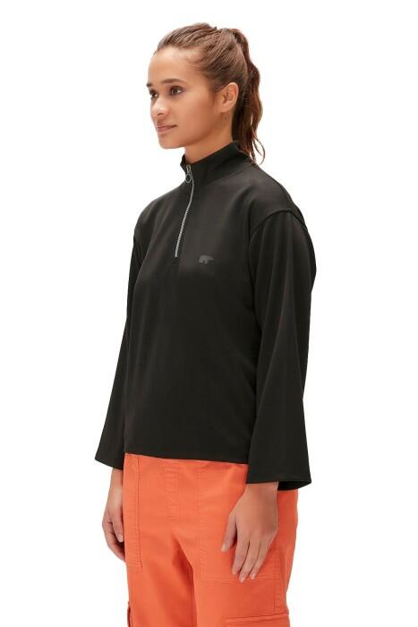 Lexi Half-Zip Kadın SweatShirt - 23.04.12.006 Siyah