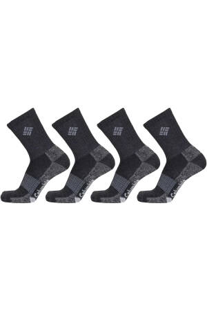 Lifestyle Moisture Control Basic Crew Erkek 4'lü Uzun Çorap Siyah - Columbia