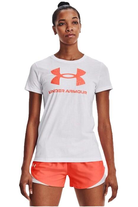 Under Armour - Live Sportstyle Graphic Ssc Kısa Kollu Kadın T-Shirt - 1356305 Gri/Turuncu