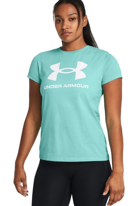 Under Armour - Live Sportstyle Graphic Ssc Kısa Kollu Kadın T-Shirt - 1356305 Yeşil/Beyaz