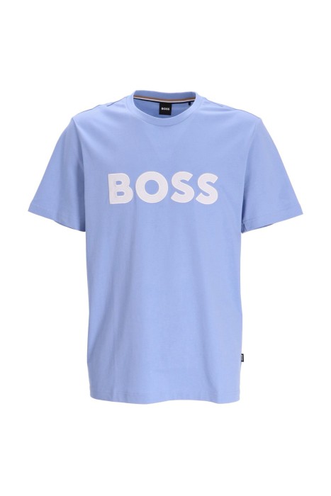 Logo Aplikeli Erkek T-Shirt - 50486200 Açık Mavi