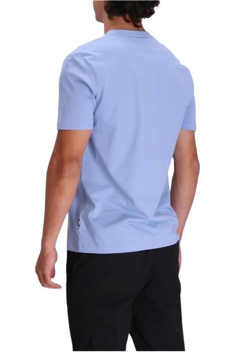 Logo Aplikeli Erkek T-Shirt - 50486200 Açık Mavi - 3