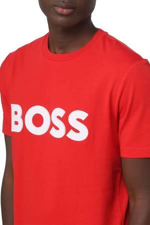 Logo Aplikeli Erkek T-Shirt - 50486200 Kırmızı - Thumbnail
