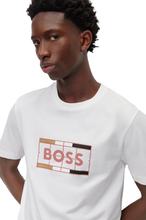 Logo Baskılı Erkek T-Shirt - 50486210 Beyaz