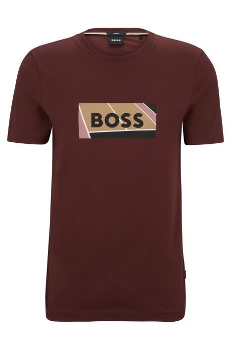 Logo Baskılı Erkek T-Shirt - 50486210 Bordo