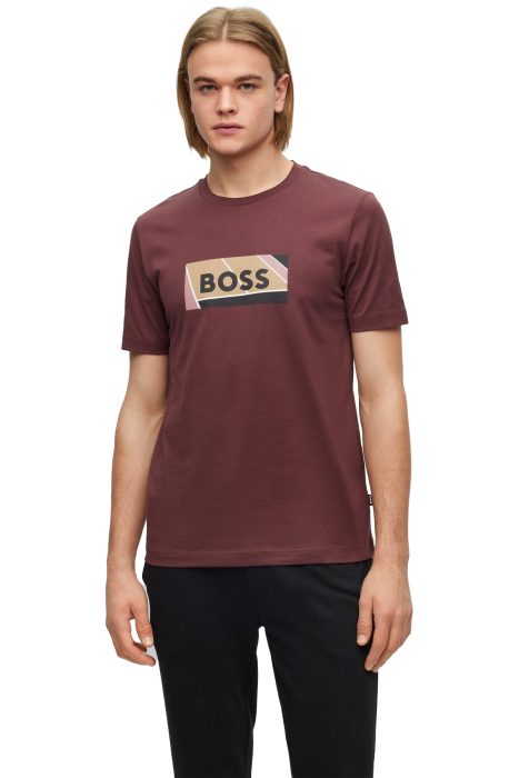 Logo Baskılı Erkek T-Shirt - 50486210 Bordo - 6