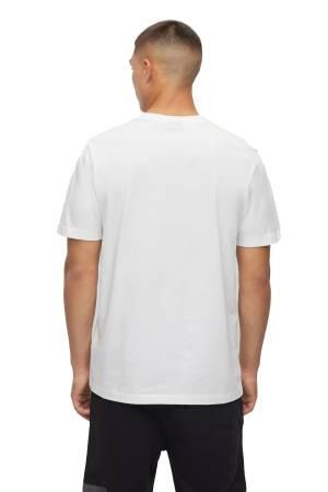 Logo Baskılı Organik Pamuklu Erkek T-Shirt - 50473891 Beyaz - Thumbnail