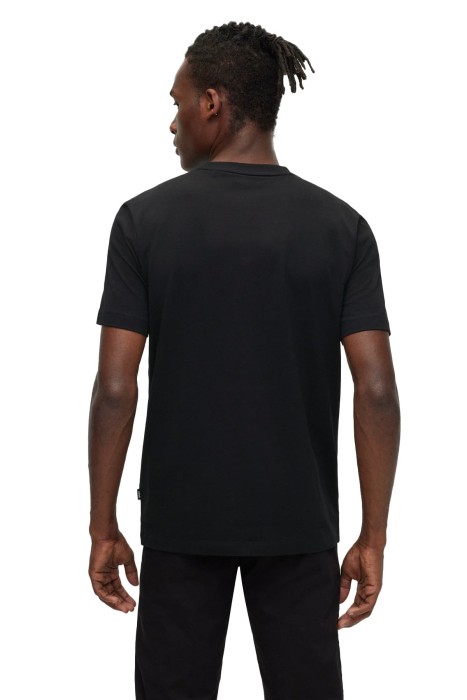 Logo Baskılı Pamuklu Erkek T-Shirt - 50476801 Siyah