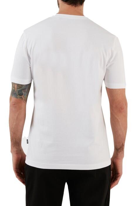 Logo Baskılı, Pamuklu Erkek T-Shirt - 50481611 Beyaz