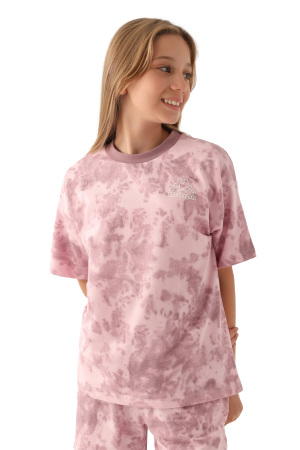 Logo Cara Kız Çocuk T-Shirt - 341X16W Pembe - 1