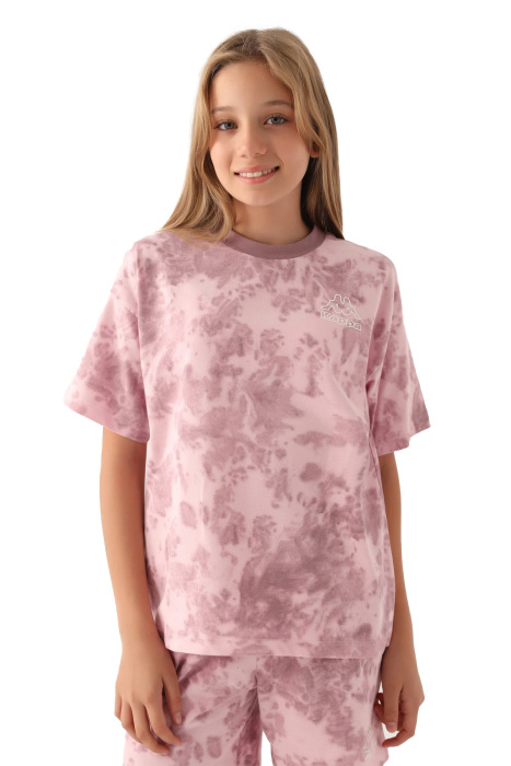 Logo Cara Kız Çocuk T-Shirt - 341X16W Pembe - 2