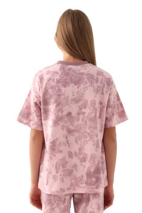 Logo Cara Kız Çocuk T-Shirt - 341X16W Pembe - 4
