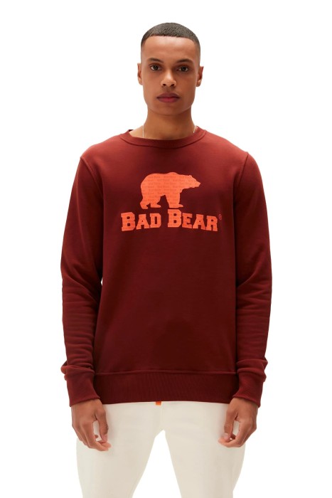 Bad Bear - Logo Crewneck Erkek SweatShirt - 22.02.12.007 Bordo