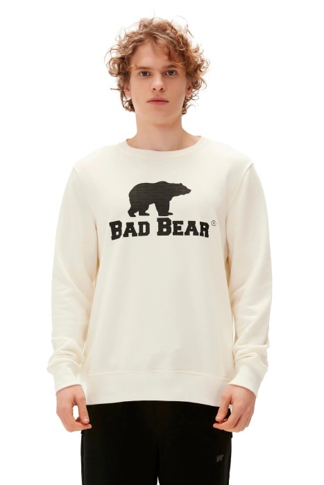 Bad Bear - Logo Crewneck Erkek SweatShirt - 22.02.12.007 Ekru