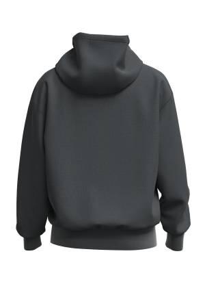 Logo Detaylı Kapüşonlu Erkek SweatShirt - 50496661 Siyah - Thumbnail