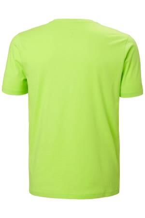 Logo Erkek T-Shirt - 33979 Yeşil - Thumbnail