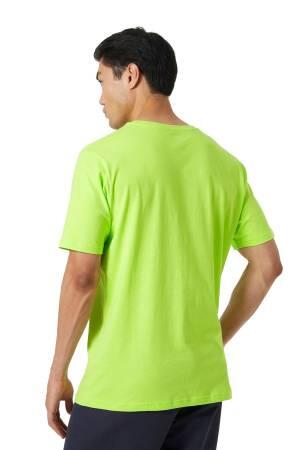 Logo Erkek T-Shirt - 33979 Yeşil - Thumbnail
