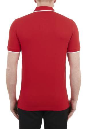 Logo İşlemeli Organik Pamuklu Erkek Polo T-Shirt - 50468301 Kırmızı - 2
