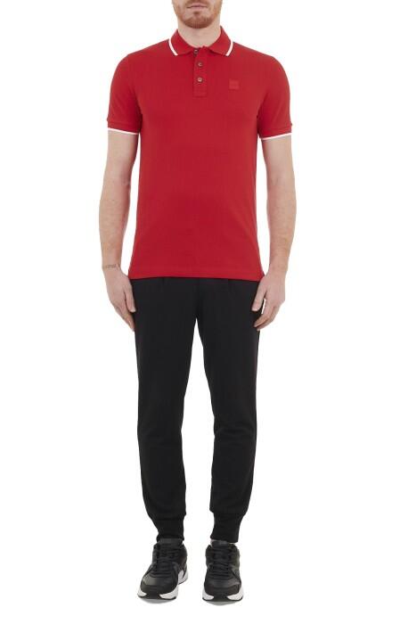 Logo İşlemeli Organik Pamuklu Erkek Polo T-Shirt - 50468301 Kırmızı - 5