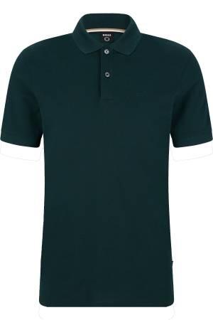 Logo İşlemeli Organik Pamuklu Polo Erkek T-Shirt - 50468362 Koyu Yeşil - Thumbnail