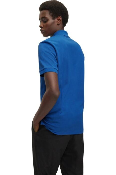 Logo İşlemeli Organik Pamuklu Polo Erkek T-Shirt - 50468362 Mavi - 3