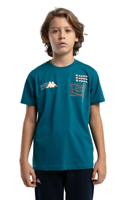 Logo Jonas Erkek Çocuk T-Shirt - 37226HW Koyu Ördek Yeşili - 1