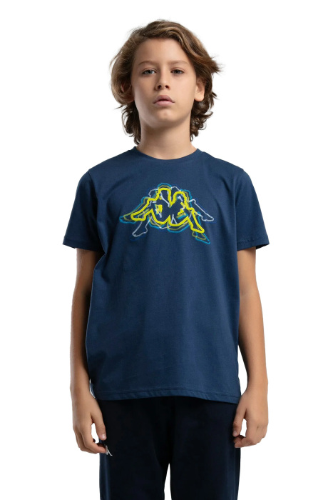 Logo Jonathan Erkek Çocuk T-Shirt - 37235ZW Koyu Mavi - 1