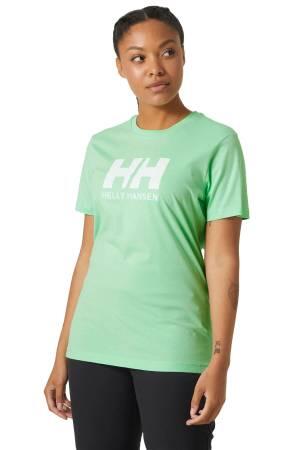 Logo Kadın T-Shirt - 34112 Mint Yeşili - Thumbnail