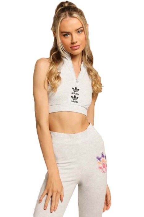 Logo Play Cropped Kadın Atlet - H22743 Gri - 1