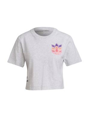 Logo Play Kadın T-Shirt - H22755 Gri Gri