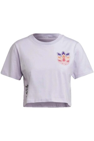 Logo Play Tee Kadın T-Shirt - H22754 Lila - EU-Adidas