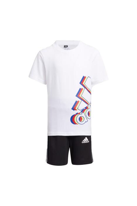 Logo Tee Çocuk T-Shirt - HE0021 Siyah/Beyaz - 1