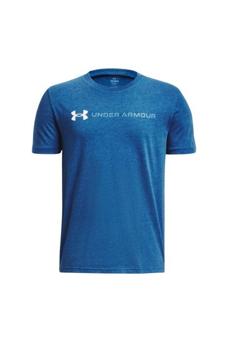 Under Armour - Logo Wordmark Erkek Çocuk T-Shirt - 1380747 Mavi