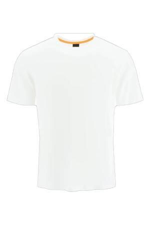 Logo Yamalı, Pamuklu Jarse Erkek T-Shirt - 50478771 Beyaz - Thumbnail