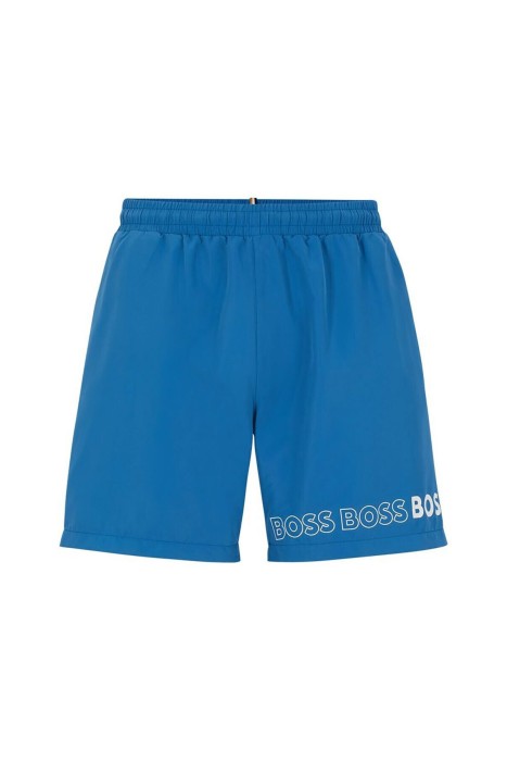 Boss - Logolu Erkek Deniz Şortu - 50469300 Mavi