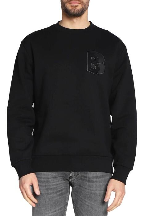 Boss - Logolu Erkek SweatShirt - 50481578 Siyah