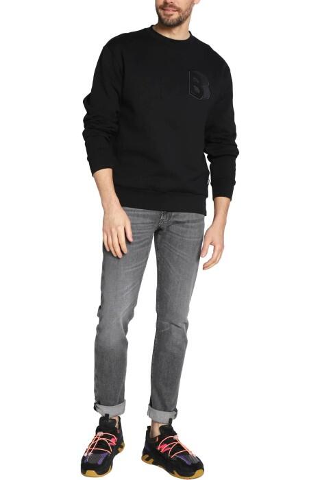 Logolu Erkek SweatShirt - 50481578 Siyah - 2