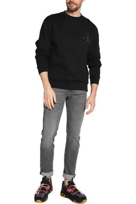 Logolu Erkek SweatShirt - 50481578 Siyah