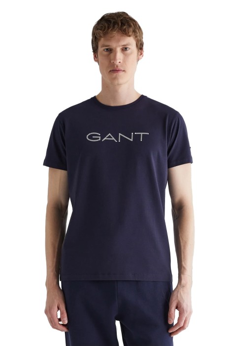 Gant - Logolu Erkek T-Shirt - 2323166T Lacivert