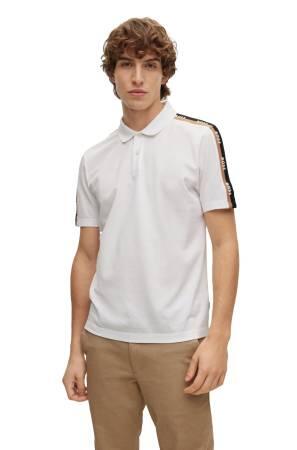 Logolu, Merserize Pamuklu Polo T-Shirt - 50481764 Beyaz - Thumbnail