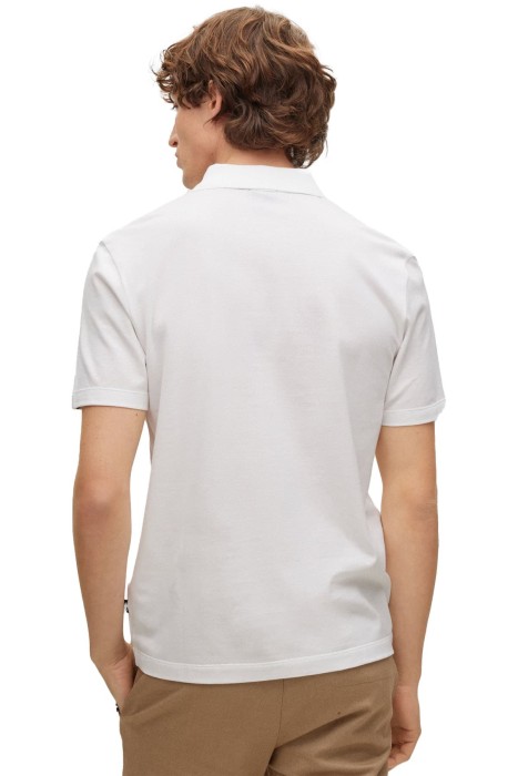 Logolu, Merserize Pamuklu Polo T-Shirt - 50481764 Beyaz