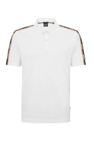 Logolu, Merserize Pamuklu Polo T-Shirt - 50481764 Beyaz - Thumbnail